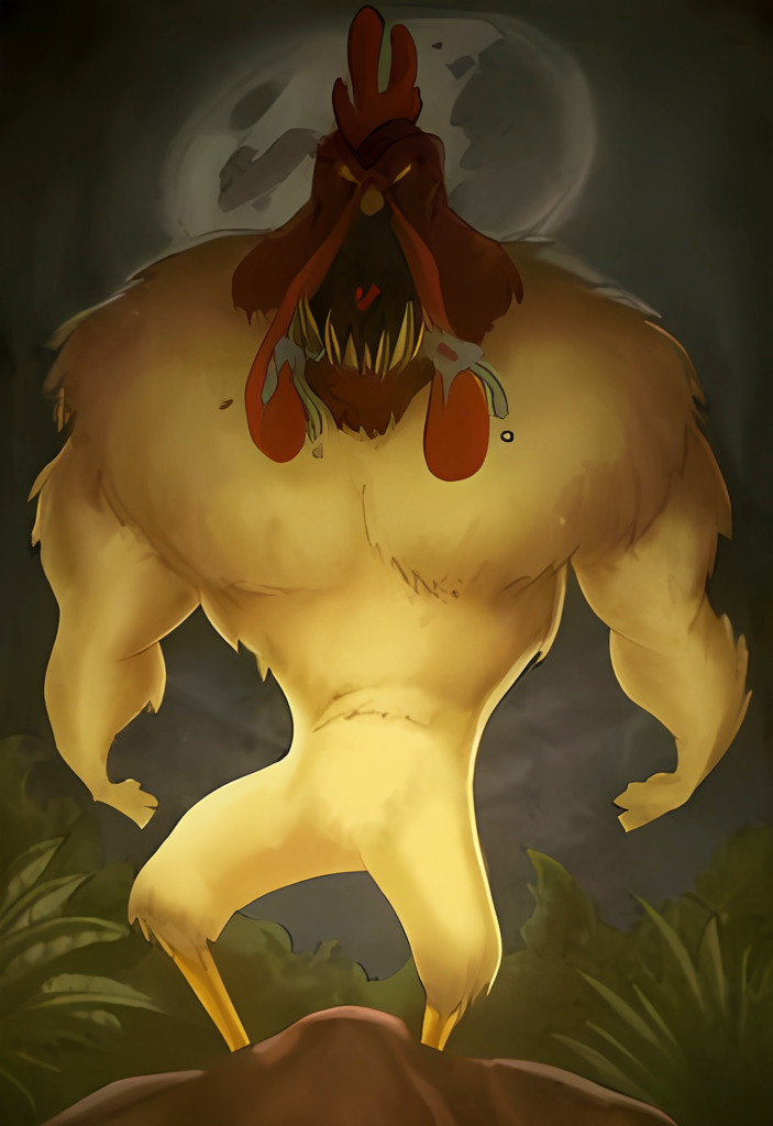 ai upscaled image of muscular chicken